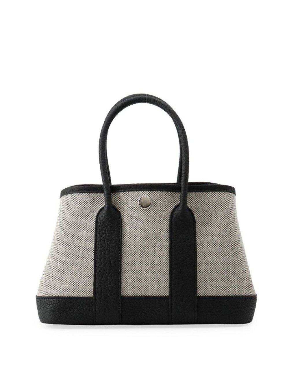 Hermes Tote Bag Neo Garden 23 Party Black Ecru Silver Toile